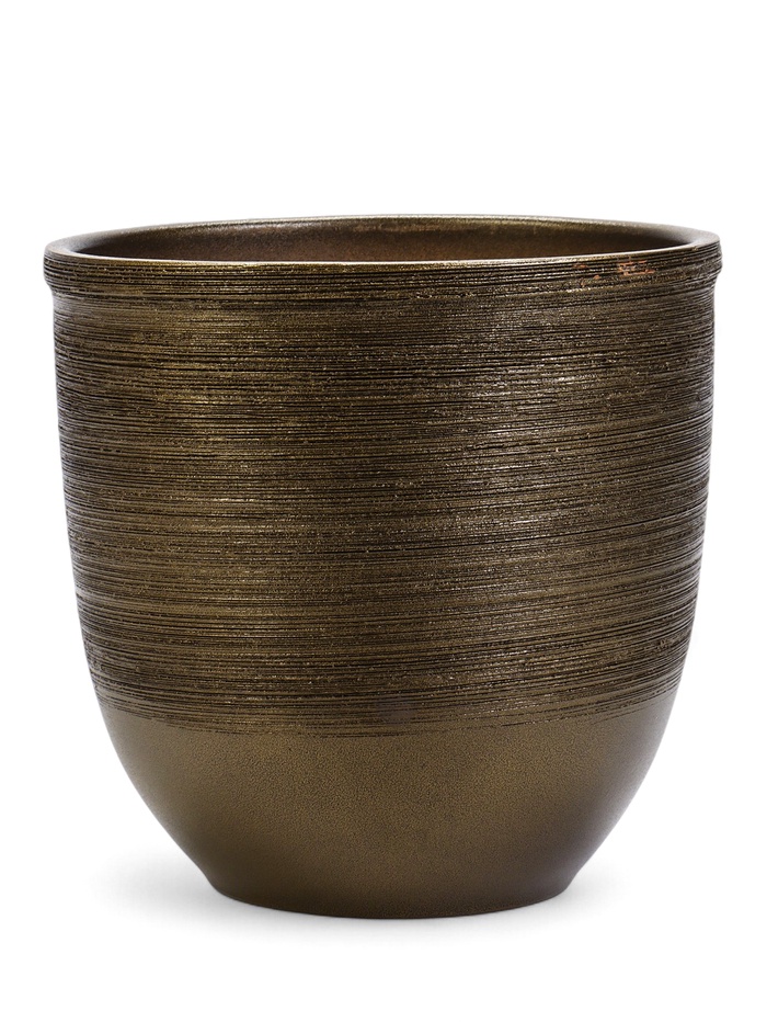 УЦЕНКА Горшок для цветов «Черное золото», 5 л, керамика, коричневый - Фото 1