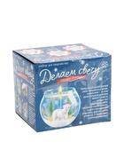 УЦЕНКА Новогодняя гелевая свеча своими руками, мишка - Фото 11