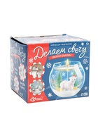 УЦЕНКА Новогодняя гелевая свеча своими руками, мишка - Фото 7