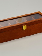 УЦЕНКА Шкатулка для часов 6 отделений «Стиль», дерево, коричневая, 12.7×8×33 см 10913537