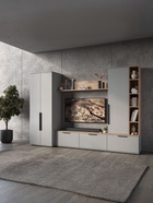 Шкаф двухстворчатый распашной «Селеста», 664×484×1862 мм, цвет шиншилла серая - Фото 5