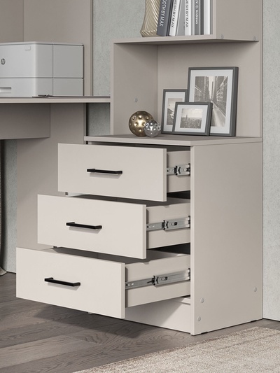 Стол компьютерный «Брауни», левый, 1280×2000×1450 мм, цвет кашемир
