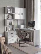 Стол компьютерный «Брауни», правый, 1280×2000×1450 мм, цвет белый - Фото 4