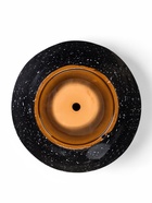 Горшок для цветов «Гранит», 8 л, d=29.5 см, h=33 см, керамика, с поддоном, чёрный - фото 51925905