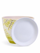 Горшок для цветов «Тропики», 8 л, d=28.5 см, h=22 см, керамика, с поддоном, белый - Фото 4