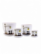 Горшок для цветов «Вечер», керамика, с поддоном, набор 4 шт.: 400 мл, 1 л, 2.5 л, 5 л - Фото 3