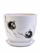 Горшок для цветов «Птички», керамика, с поддоном, набор 4 шт.: 400 мл, 1 л, 2.5 л, 5 л - Фото 4