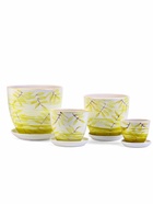 Горшок для цветов «Тропики», керамика, с поддоном, набор 4 шт.: 400 мл, 1 л, 2.5 л, 5 л - Фото 3