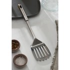 Лопатка из нержавеющей стали перфорированная Доляна «Стандарт», длина 33.5 см, с отверстиями - Фото 1