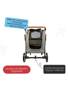 Коляска прогулочная Mr.Kranch для собак и кошек большая выставочная (макс. нагрузка 55 кг), серая - Фото 10