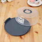 УЦЕНКА Крышка для СВЧ, с паровыпускным клапаном, 28х26,5х12см, "STONE" цвет темный камень - Фото 2