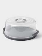 УЦЕНКА Крышка для СВЧ, с паровыпускным клапаном, 28х26,5х12см, "STONE" цвет темный камень - Фото 4