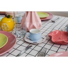 УЦЕНКА Сервиз кофейный 12 пред «Сирена» 6 чашка 8×6.5×5 см, 100 мл, 6 блюдец 12 см, голубая, 4 - Фото 5