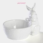 УЦЕНКА Конфетница «Зайка» 21.5×15.5×16.5 см - Фото 2