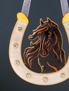 Подкова-оберег «Лошадь гнедая», панно на стену, 10.5×10.5×0.05 см, эмаль, стразы - Фото 3