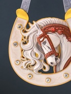 Подкова-оберег «Лошадь с белой гривой», панно на стену, 10.5×10.5×0.05 см, эмаль, стразы - Фото 3