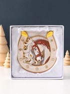 Подкова-оберег «Лошадь с белой гривой», панно на стену, 10.5×10.5×0.05 см, эмаль, стразы - Фото 5