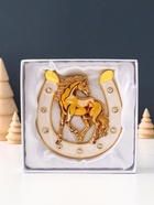 Подкова-оберег «Лошадь», панно на стену, 10.5×10.5×0.05 см, эмаль, стразы - Фото 5