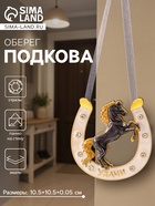 Подкова-оберег «Удачи», панно на стену, 10.5×10.5×0.05 см, эмаль, стразы - Фото 1