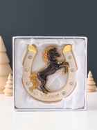 Подкова-оберег «Удачи», панно на стену, 10.5×10.5×0.05 см, эмаль, стразы - Фото 5