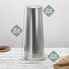 УЦЕНКА Вазон 11 л, с ручками, высота 49 см, оцинкованный 10914754