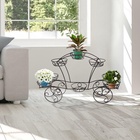 УЦЕНКА Подставка для цветов «Карета», d=16 см, чёрная - Фото 6