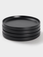 УЦЕНКА Набор тарелок 4 шт. Доляна 20×2 см «Гранит» черный матовый - Фото 2