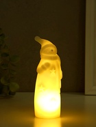 Фигурка светящаяся RISALUX «Снеговик в колпаке», LED-ночник, 3×AG10, белый, 4.8×4.8×15 см - Фото 5