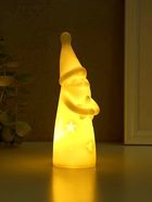 Фигурка светящаяся RISALUX «Дед Мороз со звездой», LED-ночник, 3×AG10, белый, 4.8×4.8×15 см - Фото 4