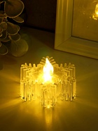 Светодиодная свеча LED RISALUX «Снежинка», ночник, 3×LR1130, прозрачный, 7×7×4.5 см - Фото 3