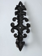 Настенный крючок декоративный «Цветочный вензель», ключница чугун, 8×7.5×21 см - Фото 4