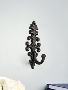 Настенный крючок декоративный «Цветочный вензель», ключница чугун, 8×7.5×21 см 10880539