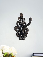 Настенный крючок декоративный «Растительный вензель», ключница чугун, 12×12×20 см - Фото 2