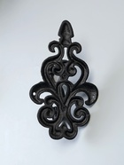Настенный крючок декоративный «Растительный вензель», ключница чугун, 12×12×20 см - Фото 4