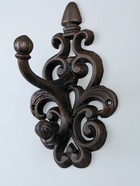 Настенный крючок декоративный «Растительный вензель», ключница чугун, 12×12×20 см 10880541