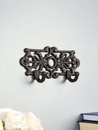 Настенные крючки декоративные «Растительный узор», ключница чугун, 19.5×5×9.5 см 10880542