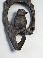 Настенный крючок декоративный «Птичка в дупле», ключница чугун, 8.5×3.5×16.5 см - Фото 3