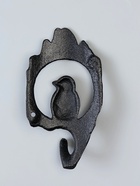 Настенный крючок декоративный «Птичка в дупле», ключница чугун, 8.5×3.5×16.5 см 10880544
