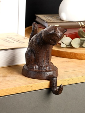 Крючок декоративный «Фигурка: Кошечка», настольный, на полку, 9×13.5×15 см