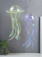 Набор фигурок светящихся «Медузы», 2 шт., подвесные, LED-ночник, RGB, 3хAG13, 20×20×50 см - фото 50012505