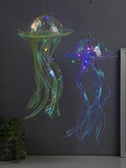 Набор фигурок светящихся «Медузы», 2 шт., подвесные, LED-ночник, RGB, 3хAG13, 20×20×50 см 10887975 - фото 16906288