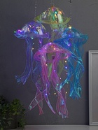 Набор фигурок светящихся «Медузы», 4 шт., подвесные, LED-ночник, RGB, 3хAG13, 20×20×50 см 10887976 - фото 16906306