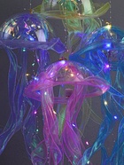 Набор фигурок светящихся «Медузы», 4 шт., подвесные, LED-ночник, RGB, 3хAG13, 20×20×50 см 10887976 - фото 16906323