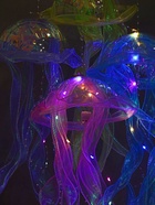 Набор фигурок светящихся «Медузы», 4 шт., подвесные, LED-ночник, RGB, 3хAG13, 20×20×50 см 10887976 - фото 16906324