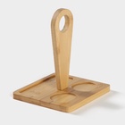 УЦЕНКА Набор для специй на дер подст 3 пр "Bella Tenero.Герда" солонка, перечница, салфетница - фото 14869572