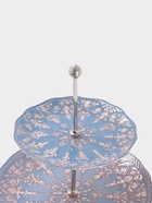 Фруктовница «ЭЛЕОНОРА БРОНЗА», d=21/28 см, стекло, голубая, розовая - Фото 2