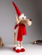 Интерьерная кукла текстильная «Золотой лосик в красном колпаке», 26×15×60 см - Фото 4