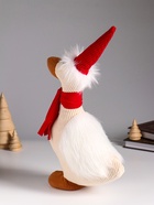 Интерьерная кукла текстильная «Гусь в красном колпаке и шарфе», 19×9.5×32 см - Фото 3