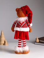 Интерьерная кукла текстильная «Медведица в зимнем наряде и колпаке», 14×8.5×45 см - Фото 3