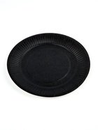 Тарелка одноразовая бумажная «Чёрная», 18 см (комплект 100 шт) - фото 51925943
